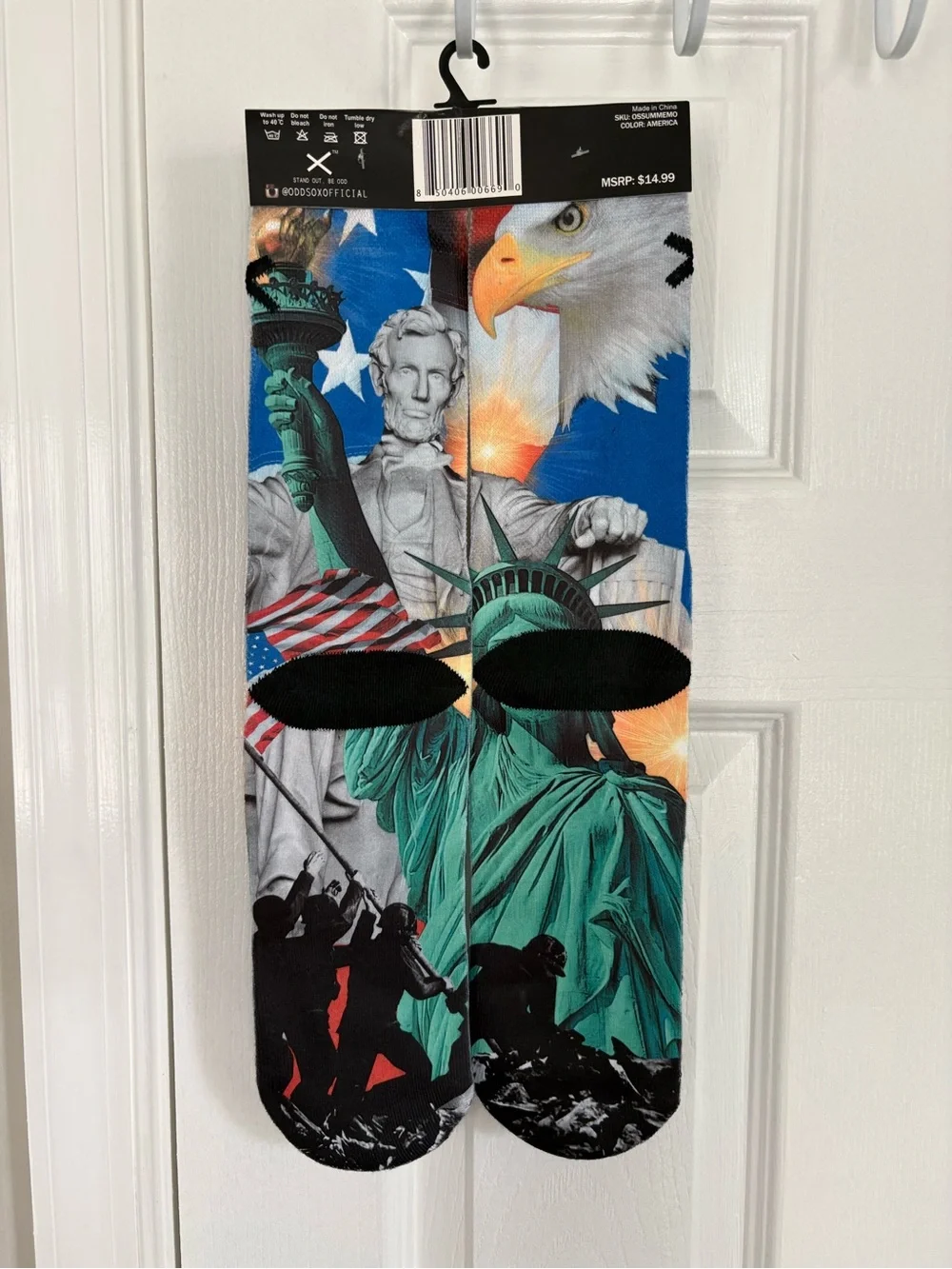 Men's Statue of Liberty Graphic Crew Socks